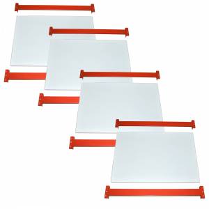 4 x Zusatzfächer für 50 cm tiefe Lagerregale, für alle Höhen geeignet
